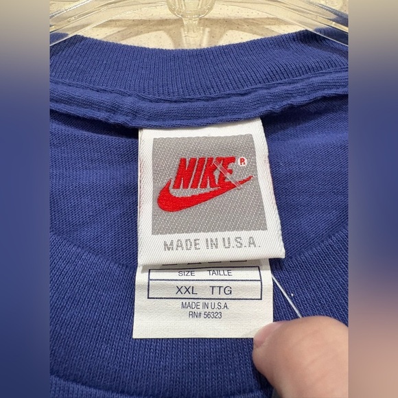 NWT Vintage 90s Nike Supreme Court Blue Center Swoosh T-shirt Sz 2XL XXL - Picture 5 of 6